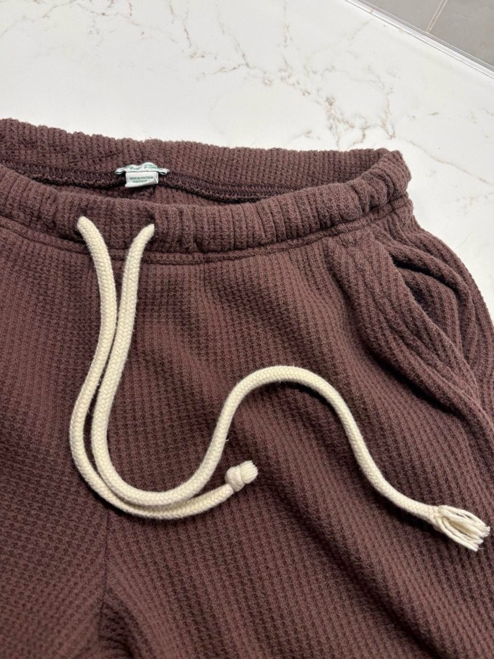 Aerie brown waffle knit joggers